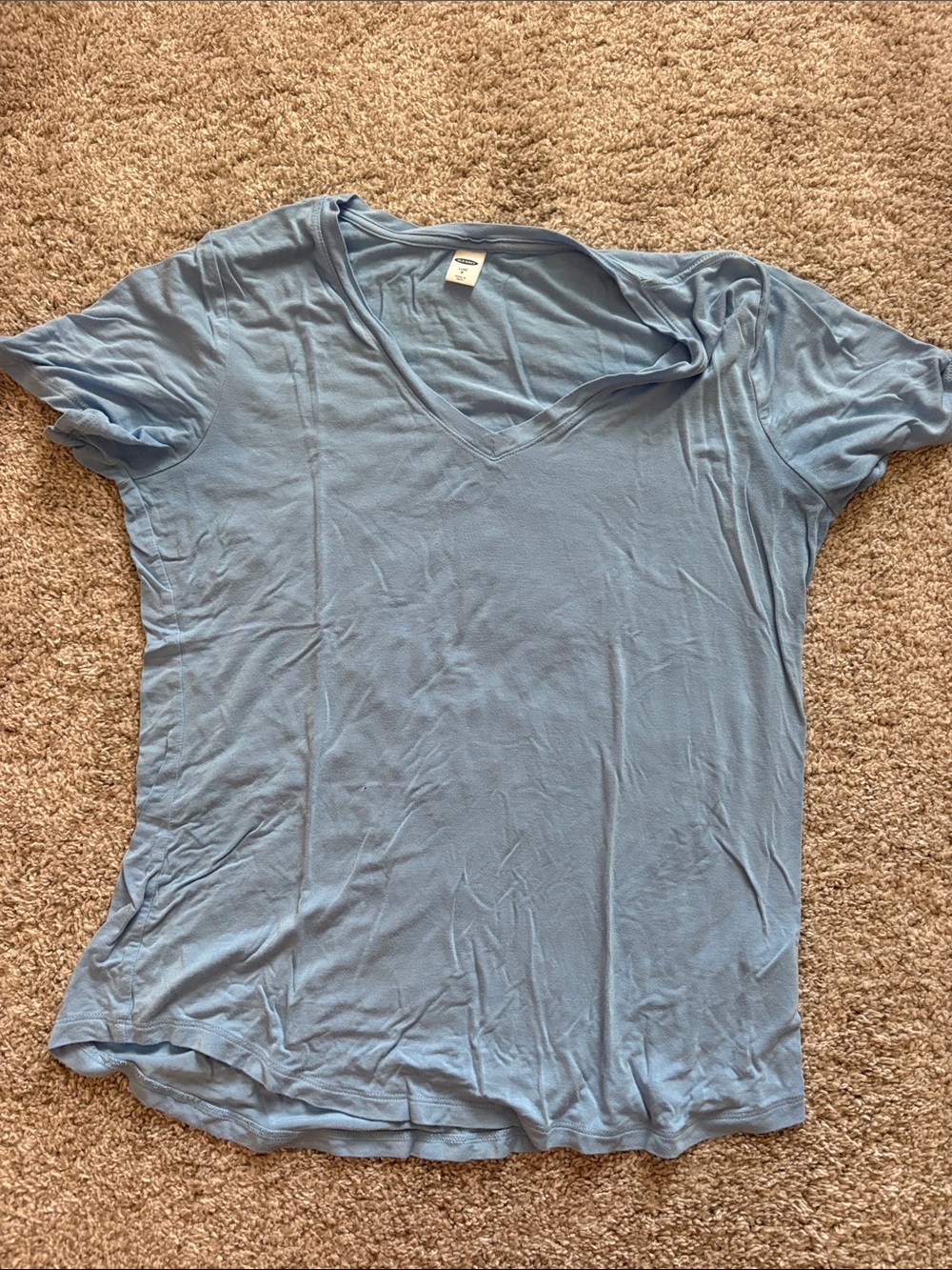 Old Navy Women's Light Blue V-Neck Tee